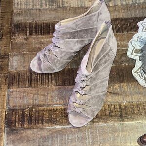 Vaneli Taupe Suede Heeled Boots